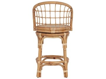 Rattan swivel online stool